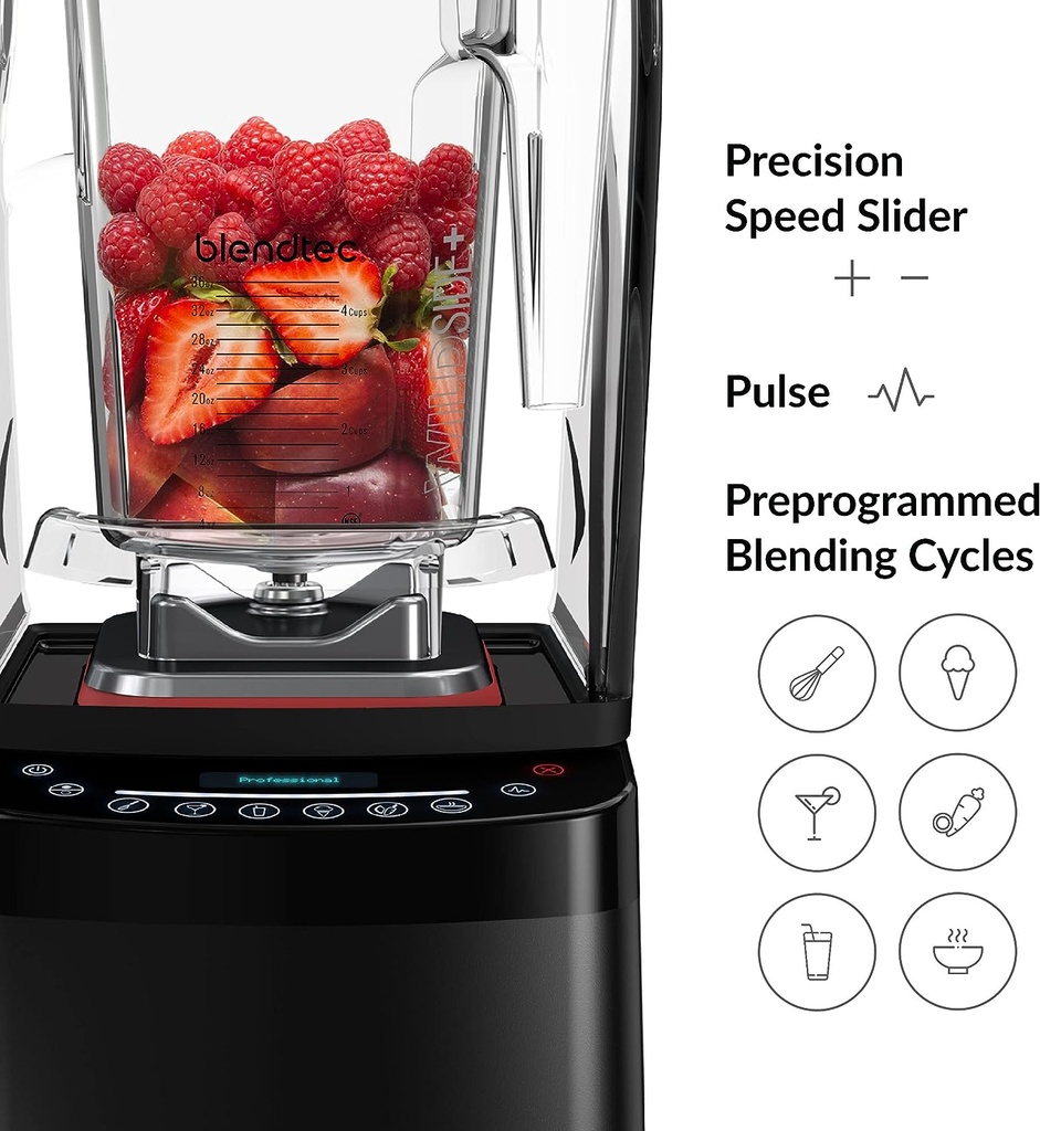 Licuadora Blendtec PRO 800 Wildside Jar, color Negro