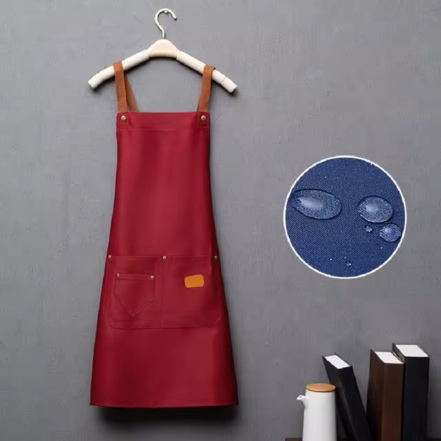 MANDIL TELA COLORES CON BOLSAS