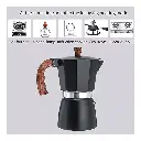 CAFETERA ITALIANA. ALUMINIO COLOR NEGRO. 300ml.