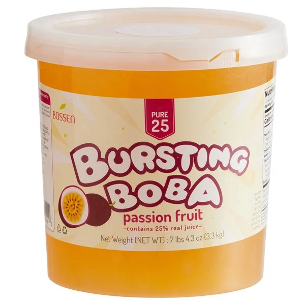 BOSSEN. MARACUYA PERLAS EXPLOSIVAS. 7LB (3.2KG)