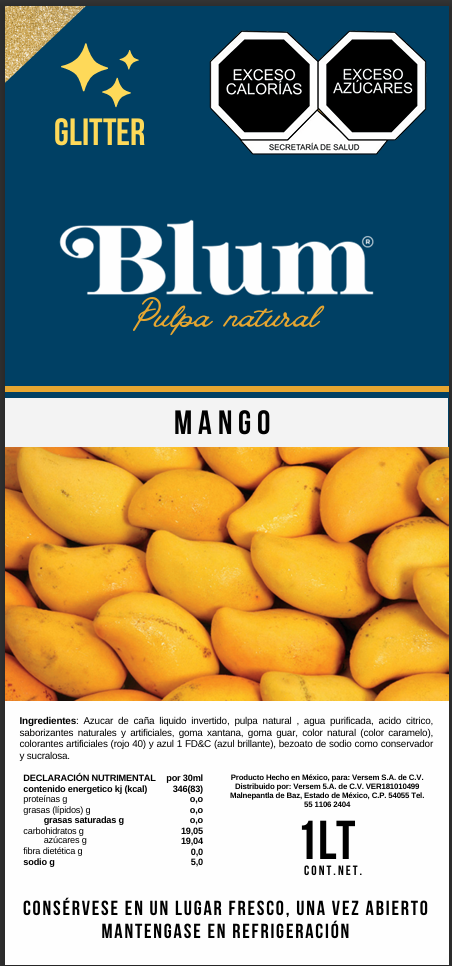 BLUM. PULPA GLITTER MANGO. 1Lt