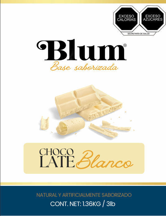 BLUM. BASE EN POLVO. CHOCOLATE BLANCO. 1.36 Kg