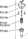 FRACINO PARTS. CUERPO DE VALVULA SELENOIDE. CONTEMPO-CLASSIC.