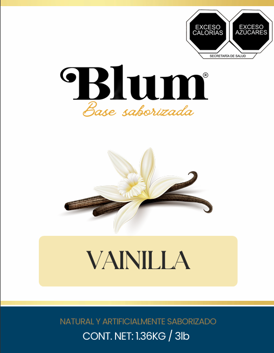 BLUM. BASE EN POLVO. VAINILLA. 1.36 Kg