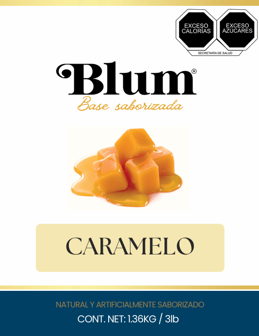 BLUM. BASE EN POLVO. CARAMELO. 1.36 Kg