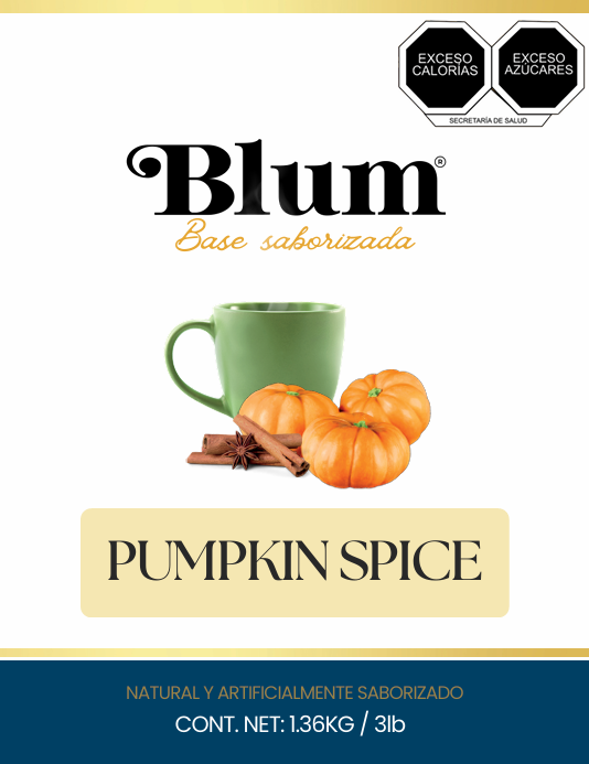 BLUM. BASE EN POLVO. CALABAZA ESPECIADO. 1.36 Kg