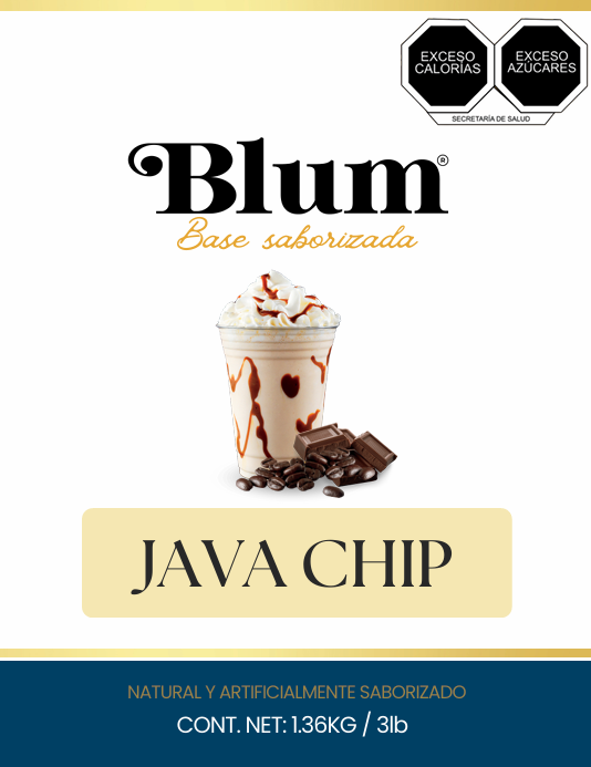 BLUM. BASE EN POLVO. JAVA CHIP. 1.36 Kg