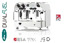 FRACINO. CONTEMPO CAFETERA AUTOMATICA DUAL FUEL (GAS Y LUZ 220V). 2 GRUPOS.