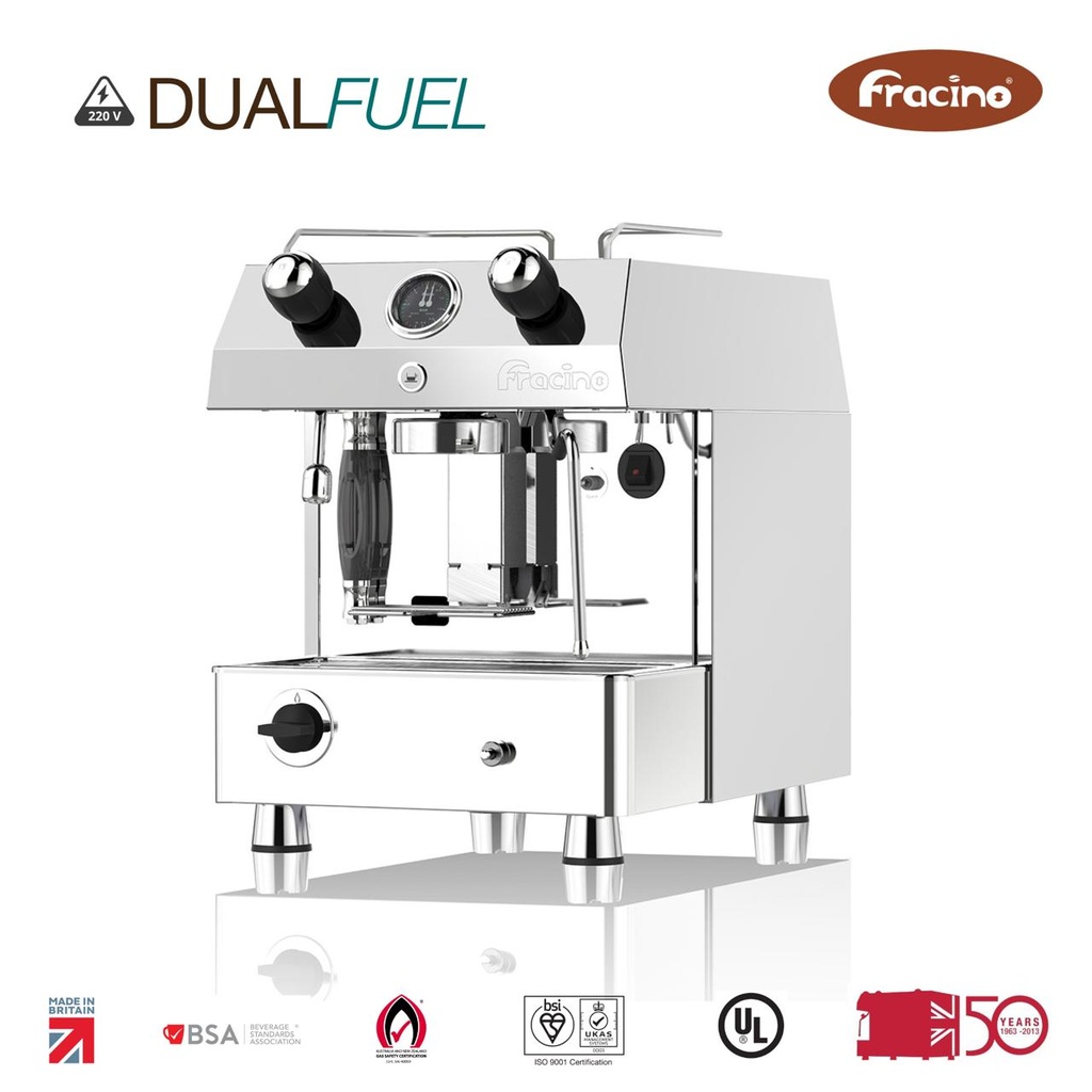 FRACINO. CONTEMPO CAFETERA DUAL FUEL SEMI-AUTOMATICA (GAS Y LUZ 220V). 1 GRUPOS.