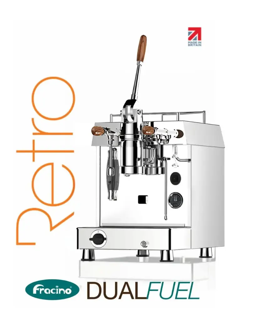 FRACINO COMERCIAL. RETRO DELUXE DUAL FUEL (GAS Y LUZ). CAFETERA MANUAL. 110VAC ~ 1 GRUPO.