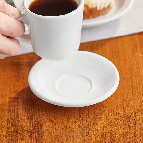 ACOPA. PLATO BLANCO 5" DEMITASSE. PIEZA.