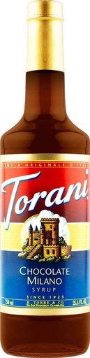 [Torani Chocolate Milano Flavoring Syrup 750 mL Plastic Bottle] TORANI. JARABE CHOCOLATE MILANO. 750ml