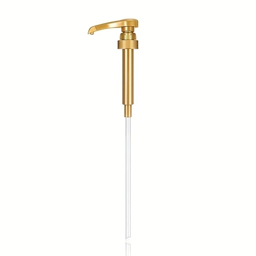 DOSIFICADOR PUMP. COLOR DORADO. ROSCA ESTANDARD. JARABE 1/4OZ