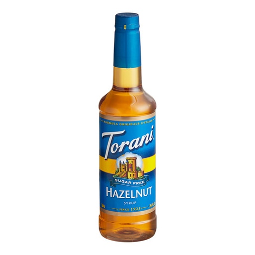 [Torani Sugar-Free Hazelnut Flavoring Syrup 750 mL Plastic Bottle] TR. JARABE AVELLANA SUGAR FREE. 750ML