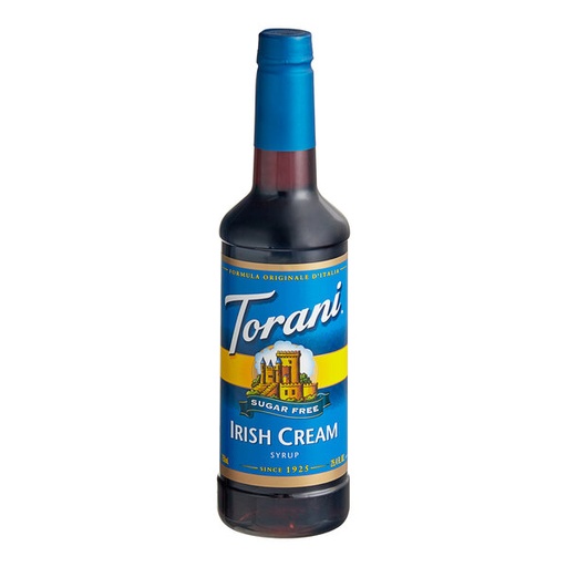 [Torani Sugar-Free Irish Cream Flavoring Syrup 750 mL Plastic Bottle] TORANI. JARABE CREMA IRLANDESA. SUGAR FREE. 750ML