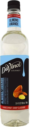 DAVINCI. JARABE CLASICO. ALMENDRA. 750ml