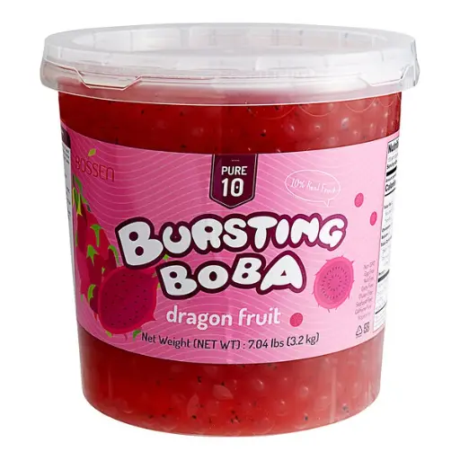 BOSSEN. PERLAS EXPLOSIVAS FRUTO DEL DRAGON. (Dragon Fruit Bursting Boba). 3.2kg (7.04 lbs)