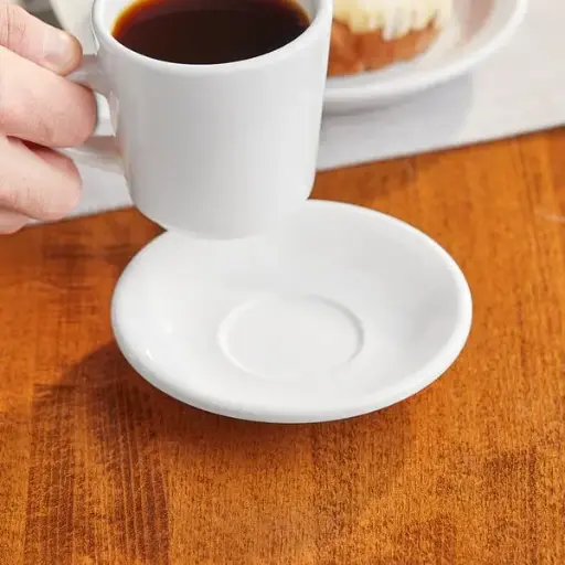 ACOPA. PLATO BLANCO 5" DEMITASSE. PIEZA.