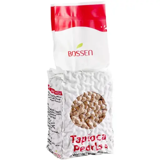 BOSSEN. TAPIOCA NEGRA PERLAS GRANDES. (Large Tapioca Pearls 2.2 lb). BOLSA 1KG